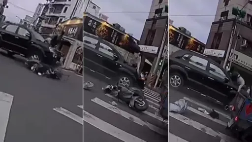 闖紅燈VS.闖黃燈!他被撞飛9秒影片曝光 千人開戰:別再扯A柱!根本謀殺