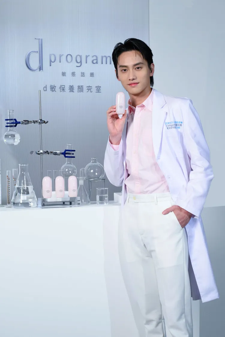 范少勳代言保養品牌有成，豪氣稱都是他教太太保養技巧。品牌提供