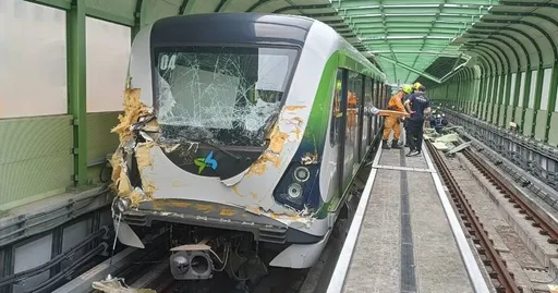 台中捷運煞不住原因曝光　只能偵測軌道障礙物！吊臂凌空降難反應