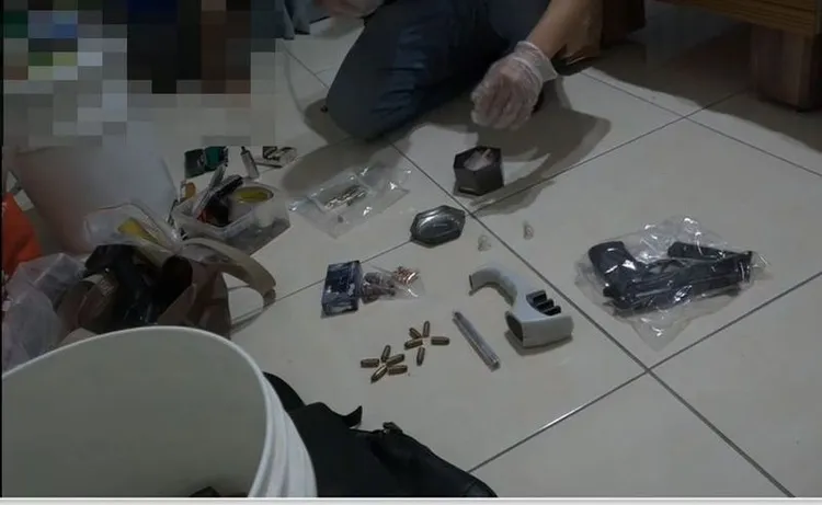 警方起出槍彈。桃園市刑大提供