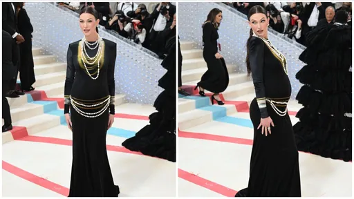 Met Gala|超模卡莉克勞斯有夠會保密 挺孕肚公開懷二寶