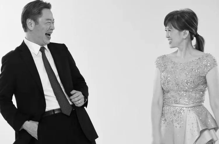 周玉琴(右)和賴岳謙互動可愛又恩愛。翻攝自周玉琴臉書