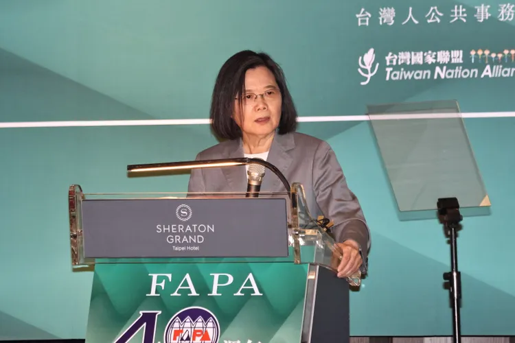 蔡英文演講。施昂強攝