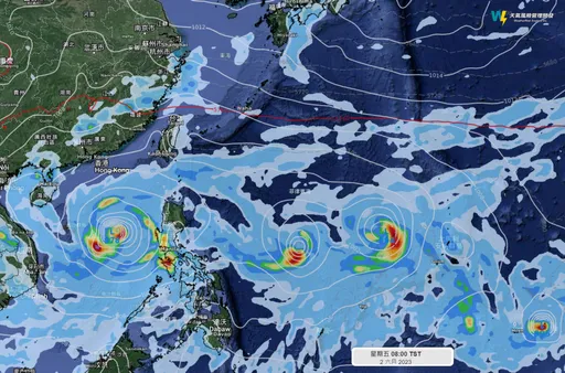 台灣下方「颱風排排站」美預測圖讓人驚　氣象局這樣看