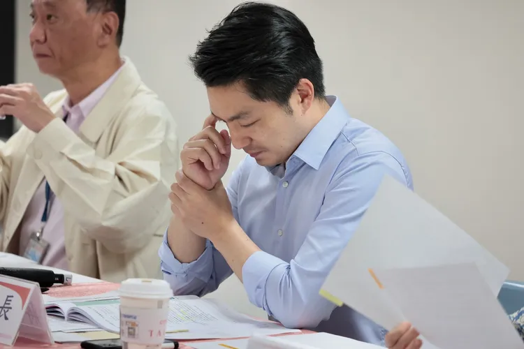 蔣萬安認為與里長溝通非常暢通。彭欣偉攝