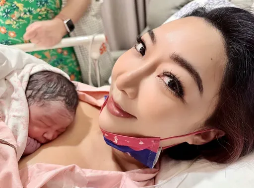 挺過流產!39歲千金女星三寶出生了 女兒超像老公「哭聲超大」