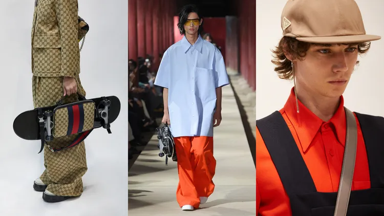 街頭滑板少年的形象及寬鬆輪廓，亦被本季以不同形象演繹。品牌提供