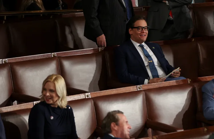 桑托斯4月底在眾議院，等候訪美的南韓總統尹錫悅發表演說。路透社