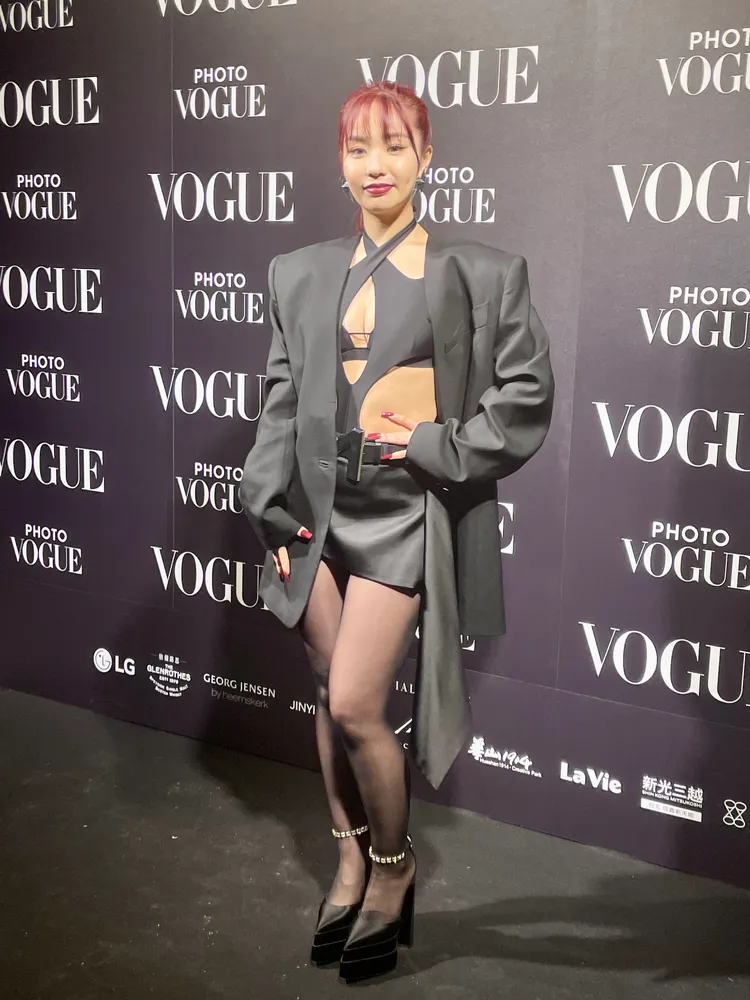 陳芳語身著MUGLER與H&M聯名的火辣洋裝，成為今晚全場最辣。張家玲攝