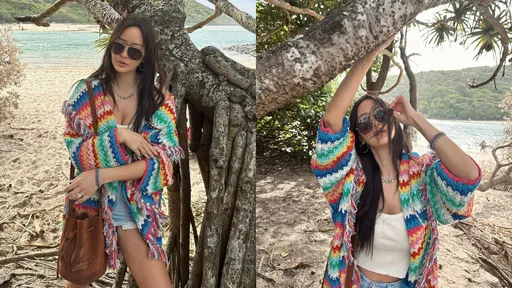 孫芸芸胸前擠出1線小彩虹 對掌鏡神祕人撒嬌甜喊「寶貝好會拍」