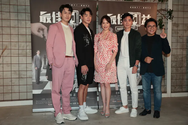 張雁名（左起）、禾浩辰、天心、是元介、許傑耀今合體宣傳。彭欣偉攝