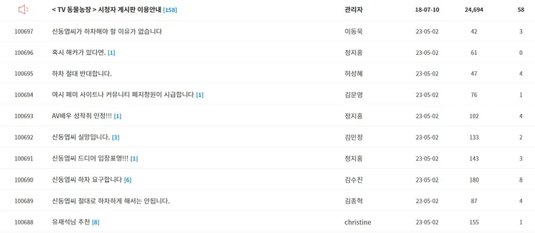 韓國觀眾湧入《動物農場》留言板，要求換掉申東燁。翻攝SBS