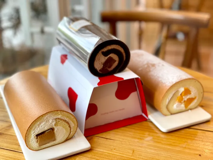 3款網友敲碗口味新鮮芒果生乳捲、焦糖布丁生乳捲與Weiss生巧克力生乳捲限期回歸。曾仲葳攝