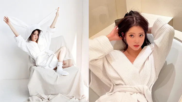 歐陽娜娜爭議不斷，去年曾因自創服飾品牌「nabi」1件浴袍就要賣4300元台幣，被砲轟是「割韭菜」。翻攝歐陽娜娜微博