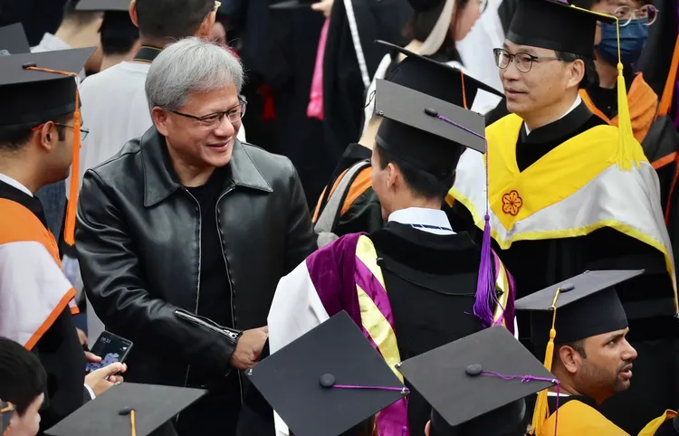 NVIDIA創辦人黃仁勳直言，忍受痛苦和磨難是需要遠見的。林林攝