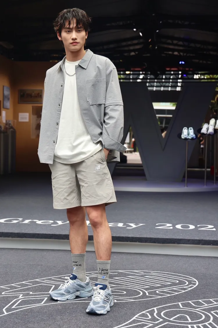 范少勳笑稱今天活動穿搭有種輕鬆自在的感覺。林林攝