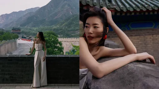 劉雯上工登長城留倩影 網友狂cue井柏然「你小子有福氣」