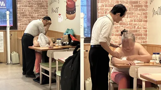 獨家影片|摩斯漢堡女客上演內用區「脫衣按摩」 他目擊傻眼:當下心情很複雜