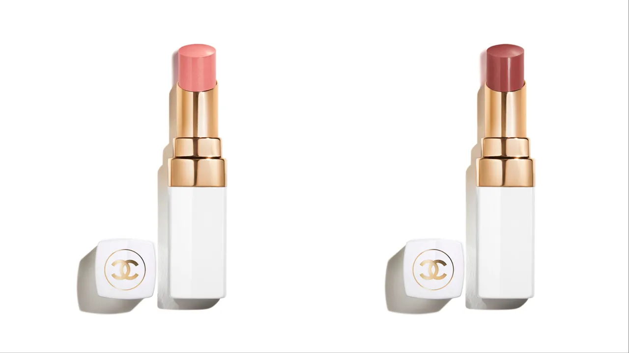 COCO持色润唇膏推荐人气色号#928春樱（左）、#930木玫瑰（右），各1340元。品牌提供