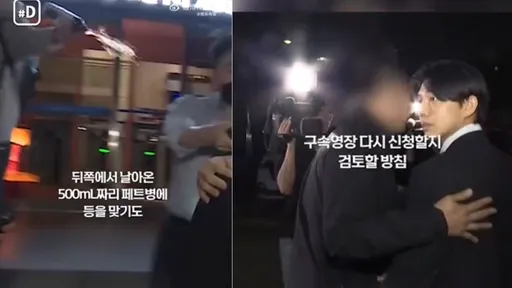 劉亞仁被關10小時!一出警局遭路人潑飲料 轉頭怒瞪「眼神超兇狠」