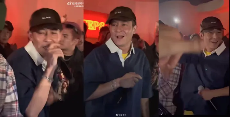 陳冠希近日在上海夜店開唱，High爆全場。翻攝微博