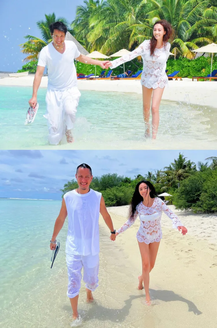 關穎套上10年前穿的罩衫，身材依然那麼好。