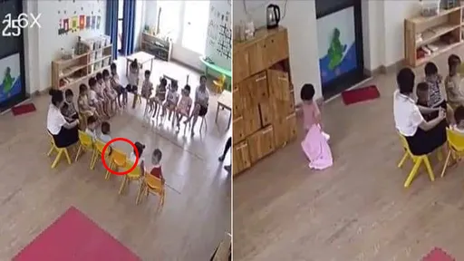幼園女童「蹺課拿被被」教室內入眠 網友笑噴:公主乏了