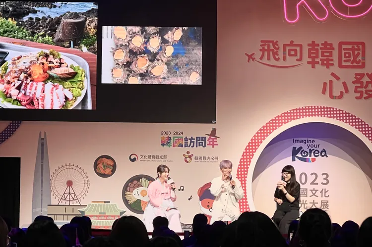 厲旭自嘲介紹的韓國美食都是下酒菜。陳薇安攝