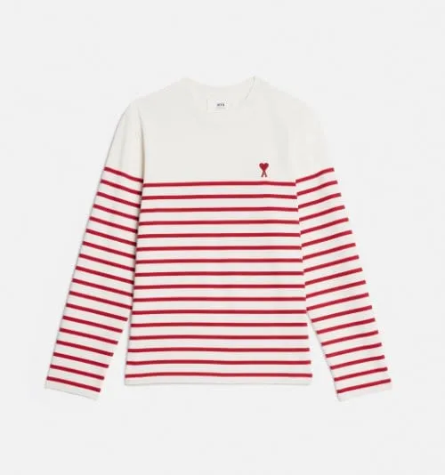 Ami de Coeur愛心圖騰橫條紋上衣，6980元。THE SPAACE提供