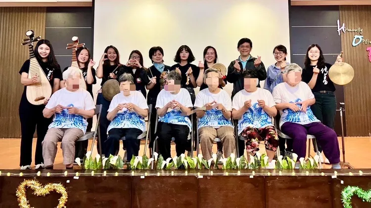 北藝大傳統音樂系學生與八里療養院共同舉辦「愛、同樂」音樂會。衛生福利部八里療養院提供