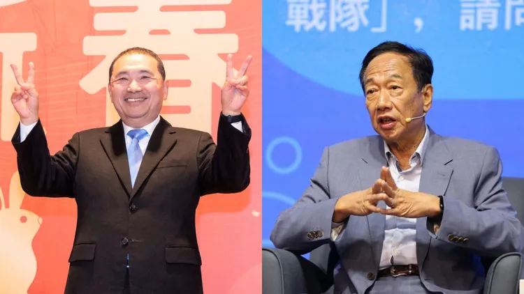 學者認為，郭台銘跟侯友宜的長處相反。翻攝郭台銘、侯友宜臉書