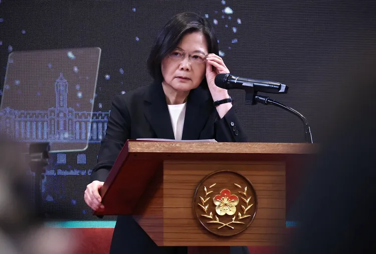 蔡英文認為，任何政黨或政治人物都不該利用恐懼煽動台灣人民。林林攝