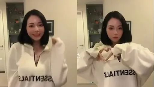 正妹下半身失蹤大跳愛心舞 網驚呼:到底有沒有穿