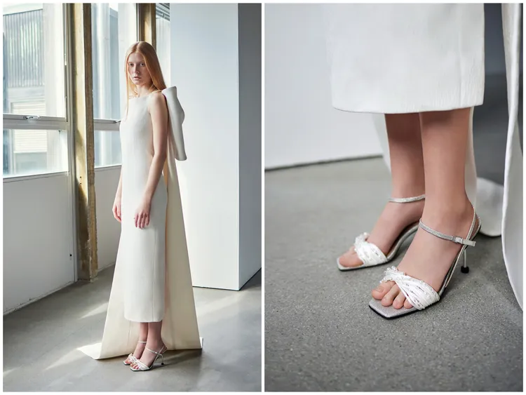 串珠緞面高跟鞋，2790元。品牌提供