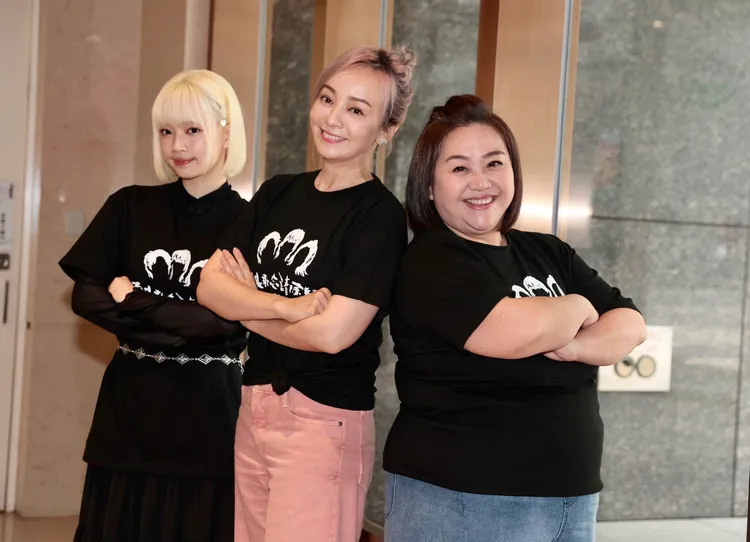 馬瑋伶（ 左起）、季芹和鍾欣凌今現身為戲宣傳。彭欣偉攝