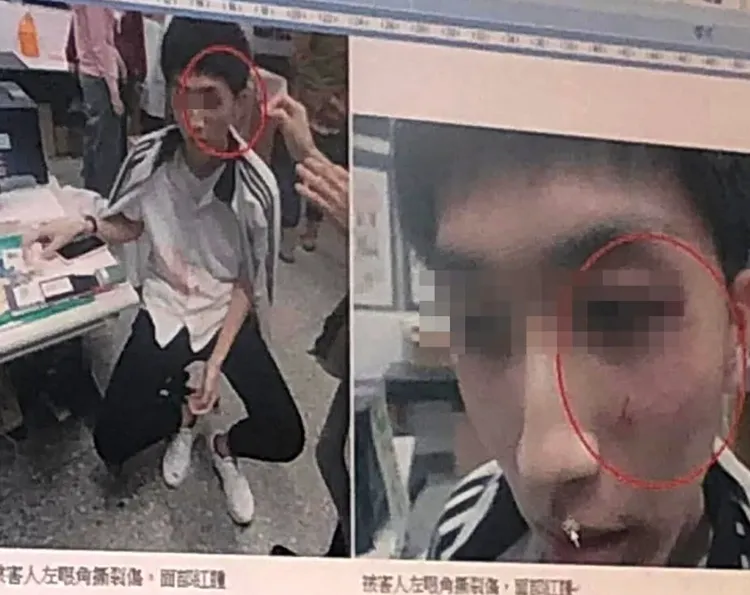 家長一時情緒激動，出拳打傷涉案教師。翻攝爆料公社