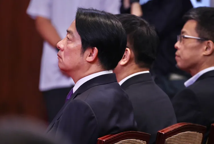 賴清德在台下認真聆聽。林林攝