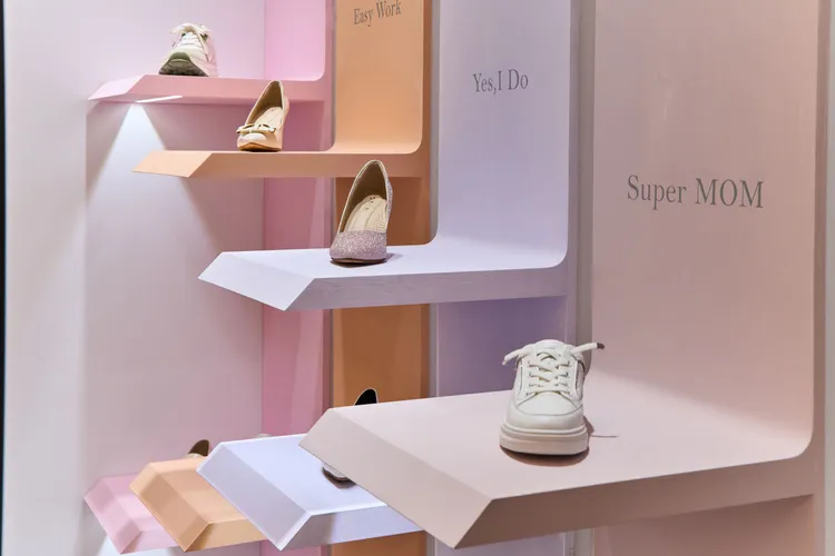 「NEW STEP」結合百貨熱銷女鞋品牌插旗台中LALAPORT北館，打造寬賞明亮舒適的體驗空間。業者提供