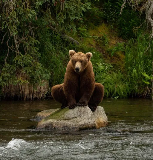 保證不是工讀生 熊熊蹲坐冥想超療癒