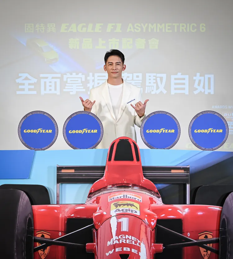 温昇豪是愛車一族。固特異提供