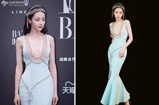 女星較靚｜迪麗熱巴美人魚裝胸形畢露　豔鬥紅毯資優生Angelababy