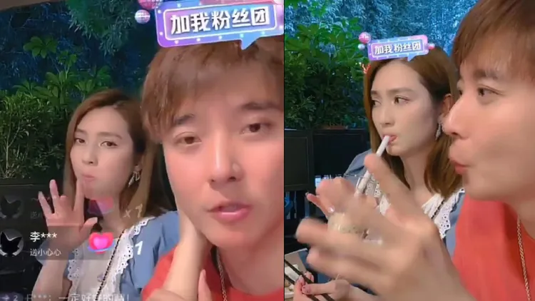 洪欣（左）和張丹峰仍不被網友看好。翻攝張丹峰抖音