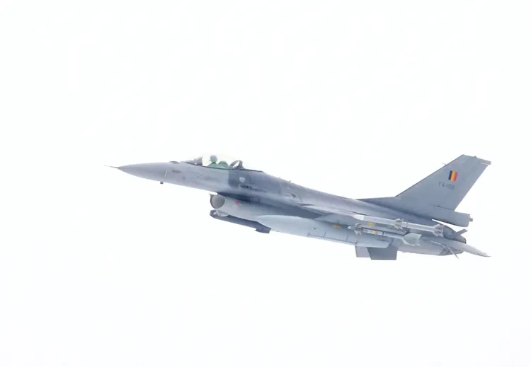 比利時空軍的F-16戰機。路透社