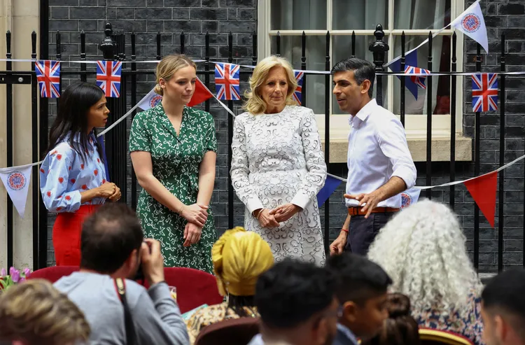 蘇納克邀請美國拜登夫人參加倫敦的午餐盛宴。路透社