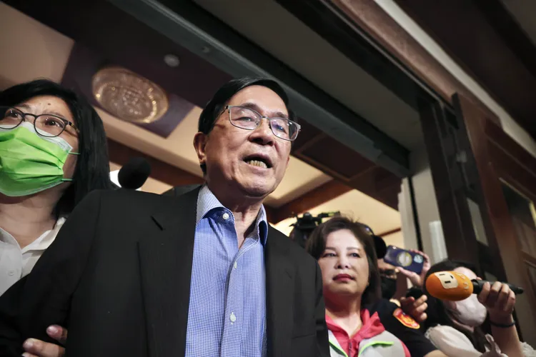 陳水扁被記者追問是否今後不會挺賴清德？林林攝