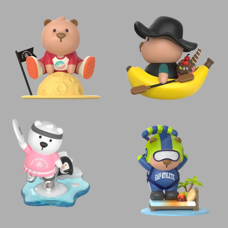 GAP以「奇幻探險」為主題，結合各項戶外運動與天馬行空的創意圖樣，設計出4款充滿探險精神的布萊納小熊公仔。即日起到品牌全台門市消費滿1699元，即可以189元加購1款公仔，單隻購買269元，隨機不挑款。品牌提供