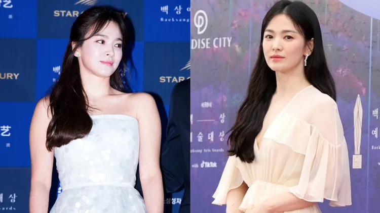 喬妹2016年出席百想藝術大賞，當時手臂和臉都很有肉，2023年出席已瘦得剛剛好。翻攝naver