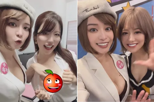 成人展對眾女優「美胸戳戳樂」 郭鬼鬼一分鐘「驗貨」影片超惹火