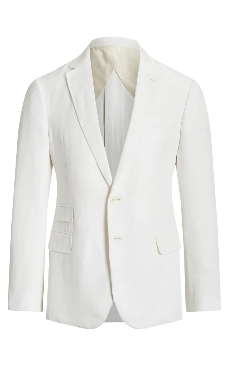 Purple Label紫標男裝亞麻西裝外套，6萬4800元。品牌提供