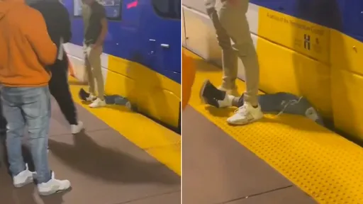 驚悚影片|他在月台被「一擊墜軌」 列車立即輾壓奪命
